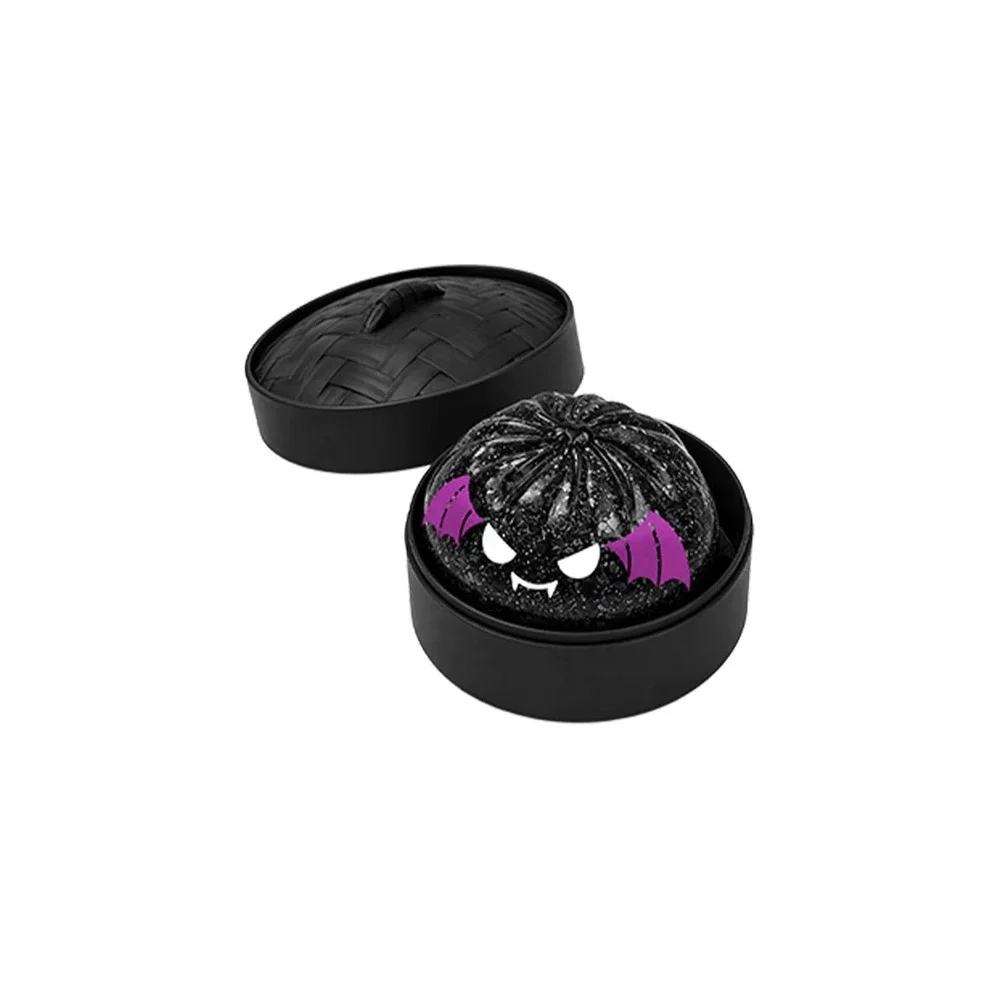 Black Glitter Vampire Bat Halloween Dumpling Toy with Steamer Regular Size